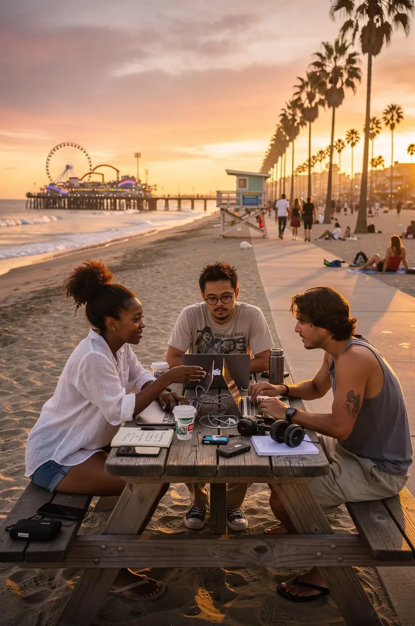 Person using a smartphone to scan QR codes for digital payment solutions in a modern office setting.